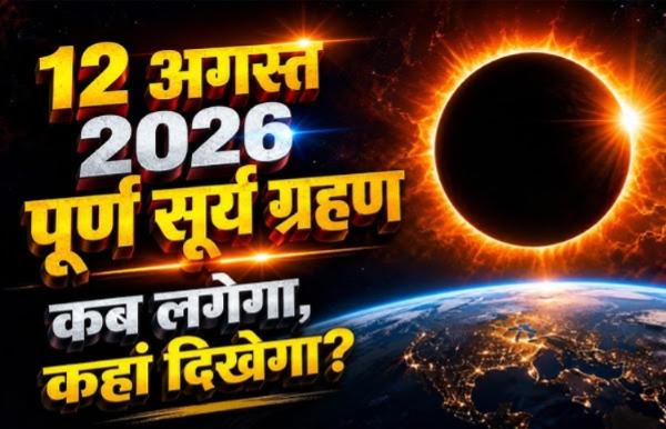 सूर्य ग्रहण 2026: आज (12 अगस्त) इतने बजे से लगेगा साल का आखिरी सूर्य ग्रहण, भारत में दिखाई देगा या नहीं?